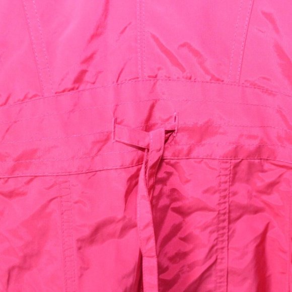 Cole Haan Back Bow Packable Hooded Raincoat Zip Red Rain Jacket Size XL H13198 - Picture 8 of 11